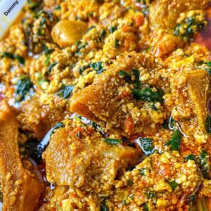 Egusi soup (Beef and assorted meats)