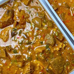 Ogbono with okra soup