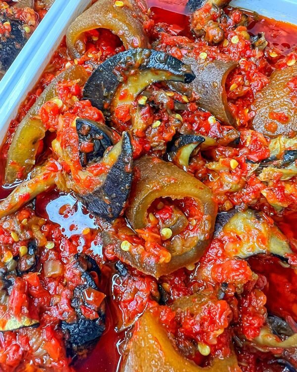 Snail and Ponmo sauce