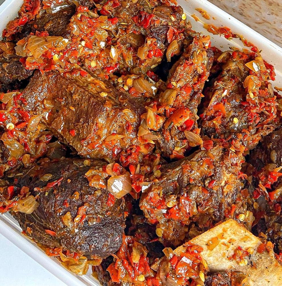 Peppered Goat meat (party)